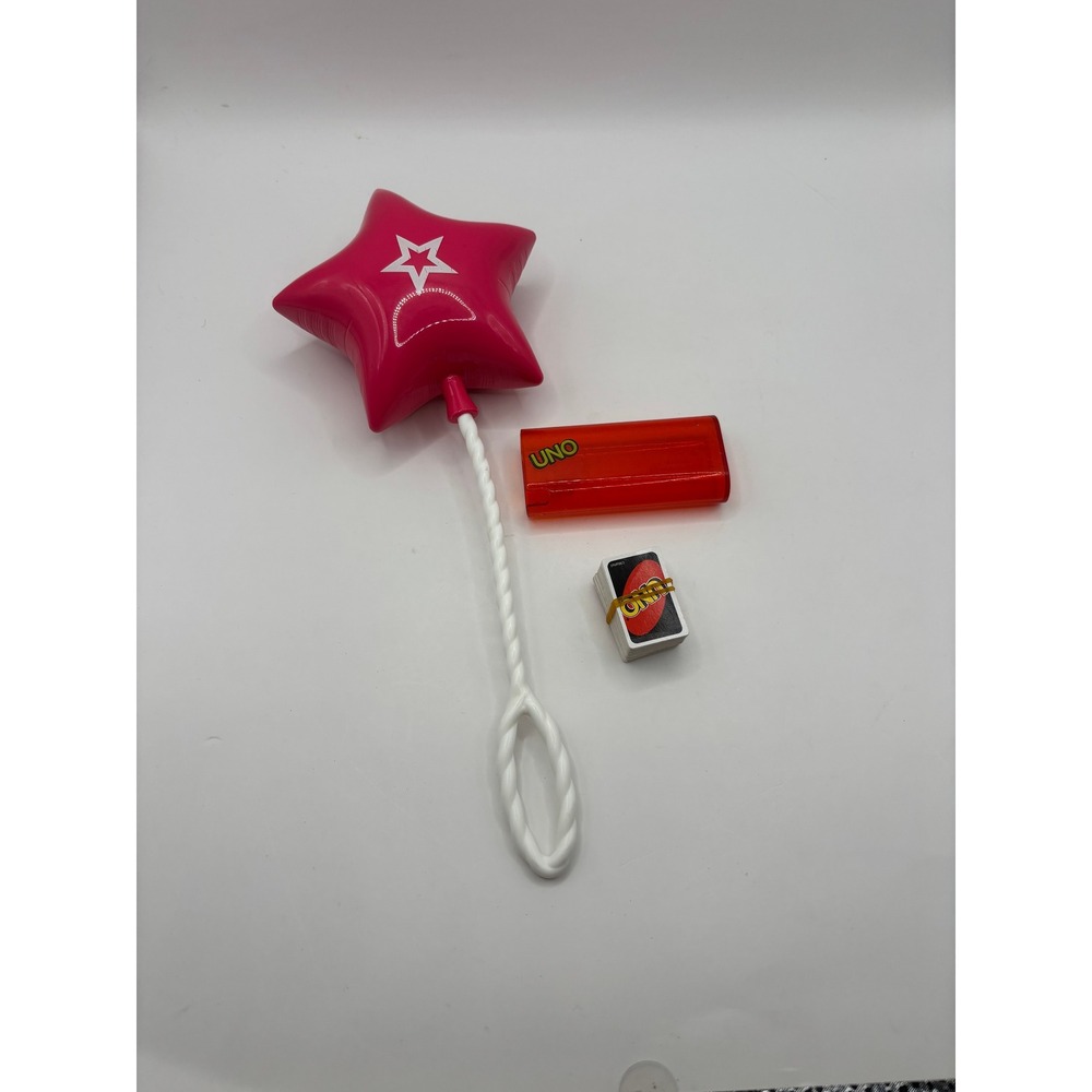 American Girl Doll Pink Star Balloon Mini UNO Card Game Set Accessory